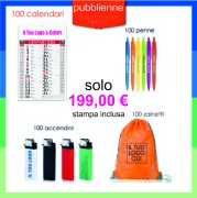 100 Calendari, 100 Sacche, 100 Penne, 100 Accendini PERSONALIZZATI1